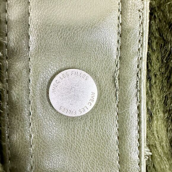 Anthropologie Avec Les Filles Verdant Faux Fur Jacket Size Small Greenc - Picture 5 of 8